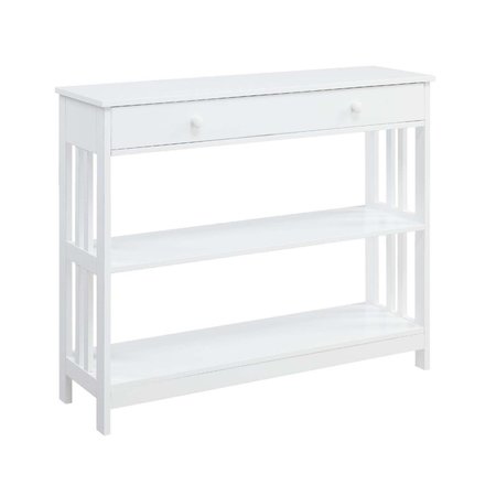 CONVENIENCE CONCEPTS Mission 1 Drawer Console Table, White - 39.5 x 12 x 31.5 in. HI2539944